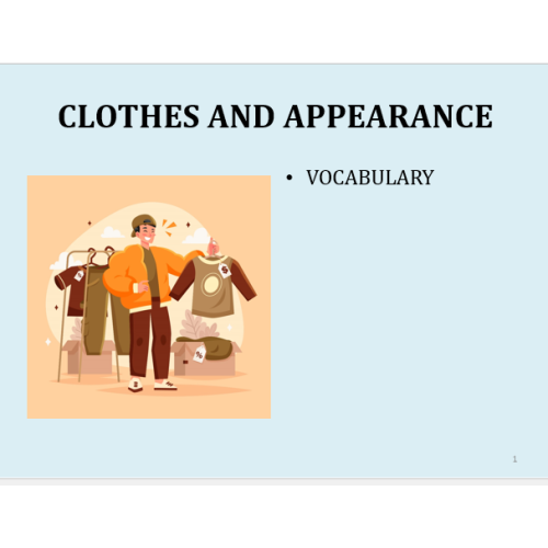 Vocabulary: clothes and...